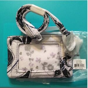 Vera Bradley Zip ID Case & Lanyard Twilight Garden